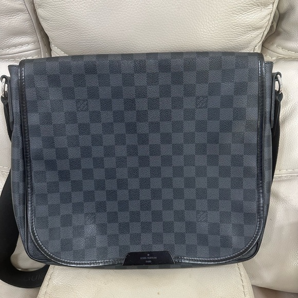 Louis Vuitton Other - Louis Vuitton Daniel MM Messenger Bag Black Coated Canvas Authentic
